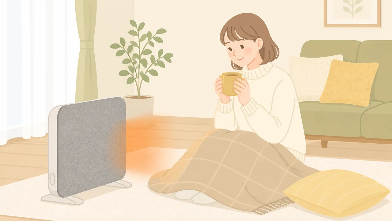 山善ミニパネルヒーターの口コミは?暖かさや電気代を調査