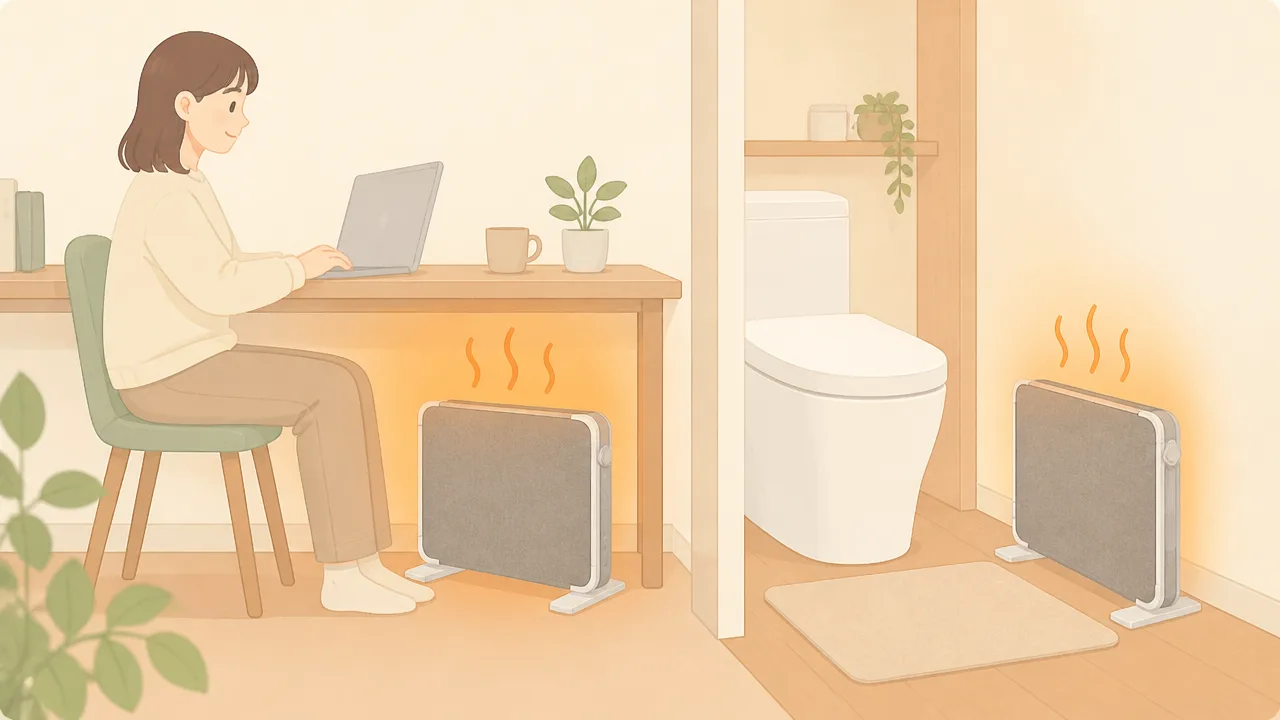 山善ミニパネルヒーターの口コミは?暖かさや電気代を調査